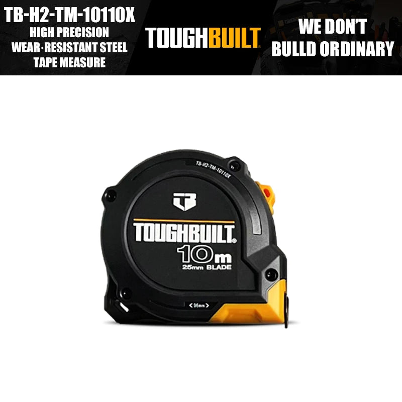 ToughBuilt TB-H2-TM-1013X TB-H2-TM-1015X TB-H2-TM-1018X TB-H2-TM-10110X Metric High Precision Wear Resistant Steel Tape Measure