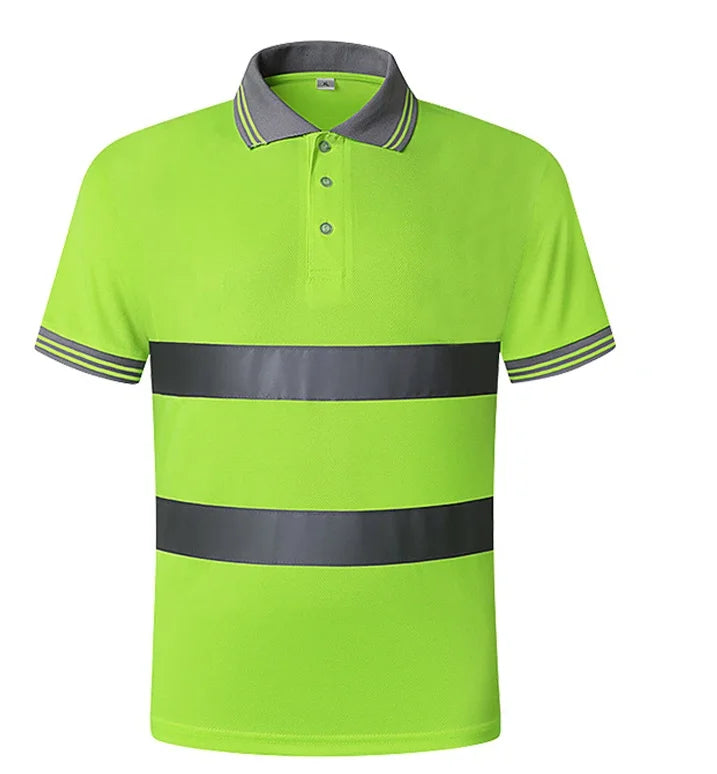 Custom LOGO T-Shirt for Men Work Safety Vest Fluorescent Yellow Workwear Vest ﻿Safety Volunteer Uniform